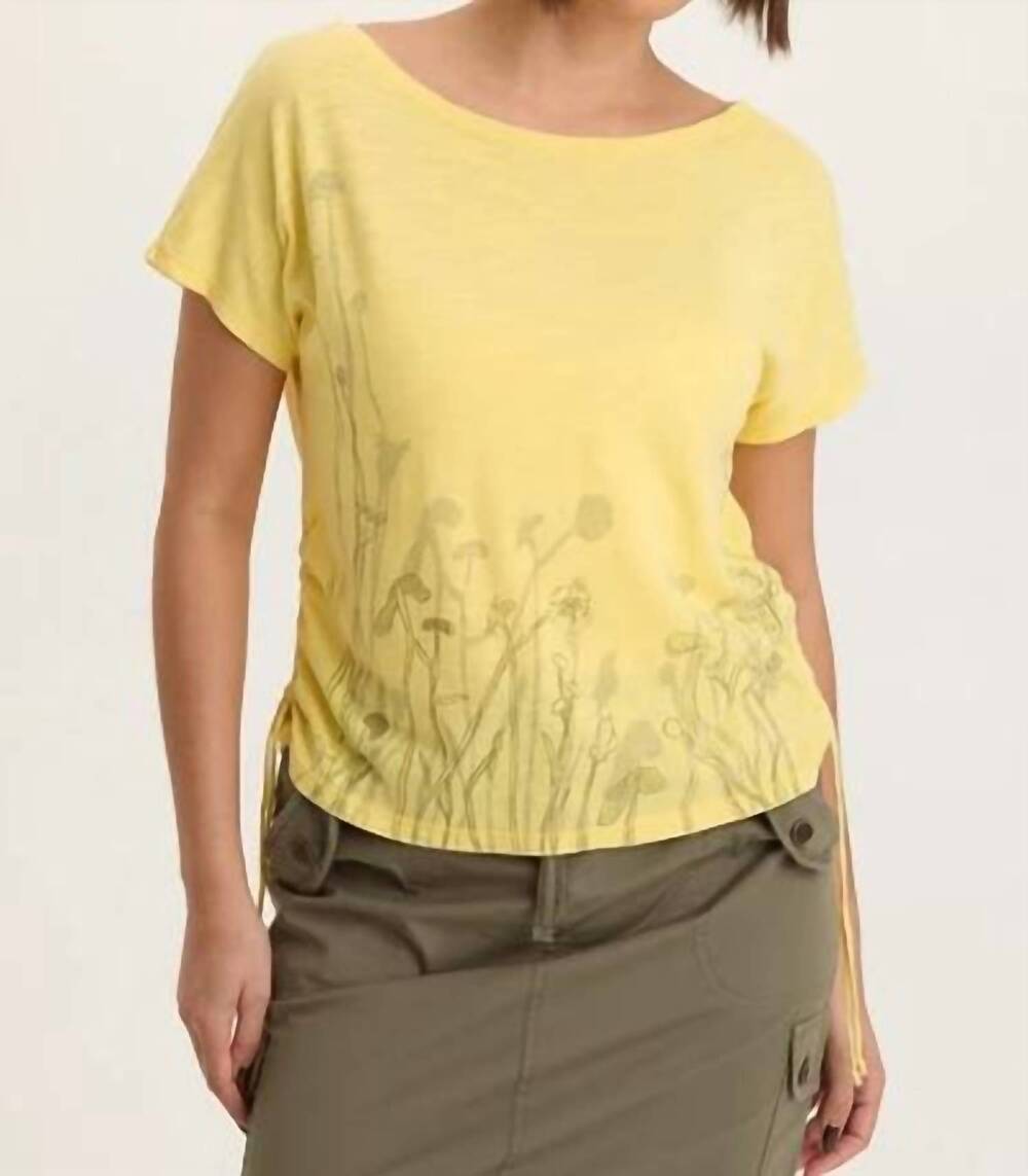 NEW XCVI printed cohn jersey boatneck tee in squash blossom
